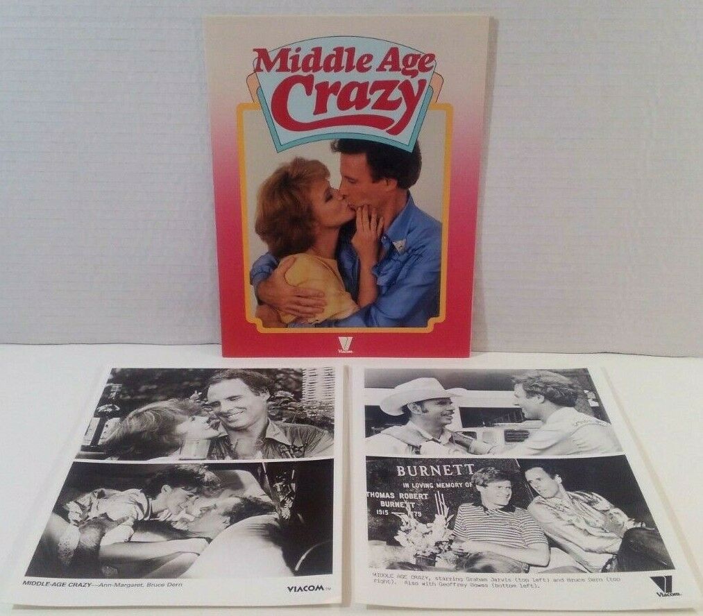 1980 "middle Age Crazy" 1980s Viacom Tv Press Kit Items -bruce Dern Ann Margaret