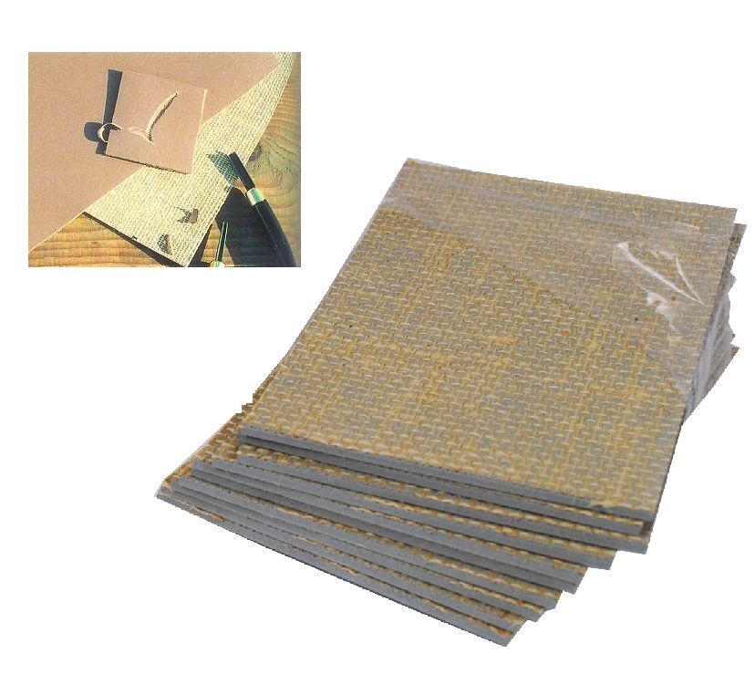 4 X Lino Block Printing Board Hessian Backed Tile 150mm X 100mm 3.2mm Thick