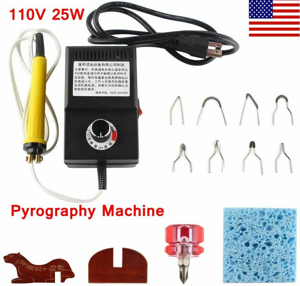 New Crafts Gourd Pyrography Machine Heating Kit 110v 25w Tools For Wood Burning