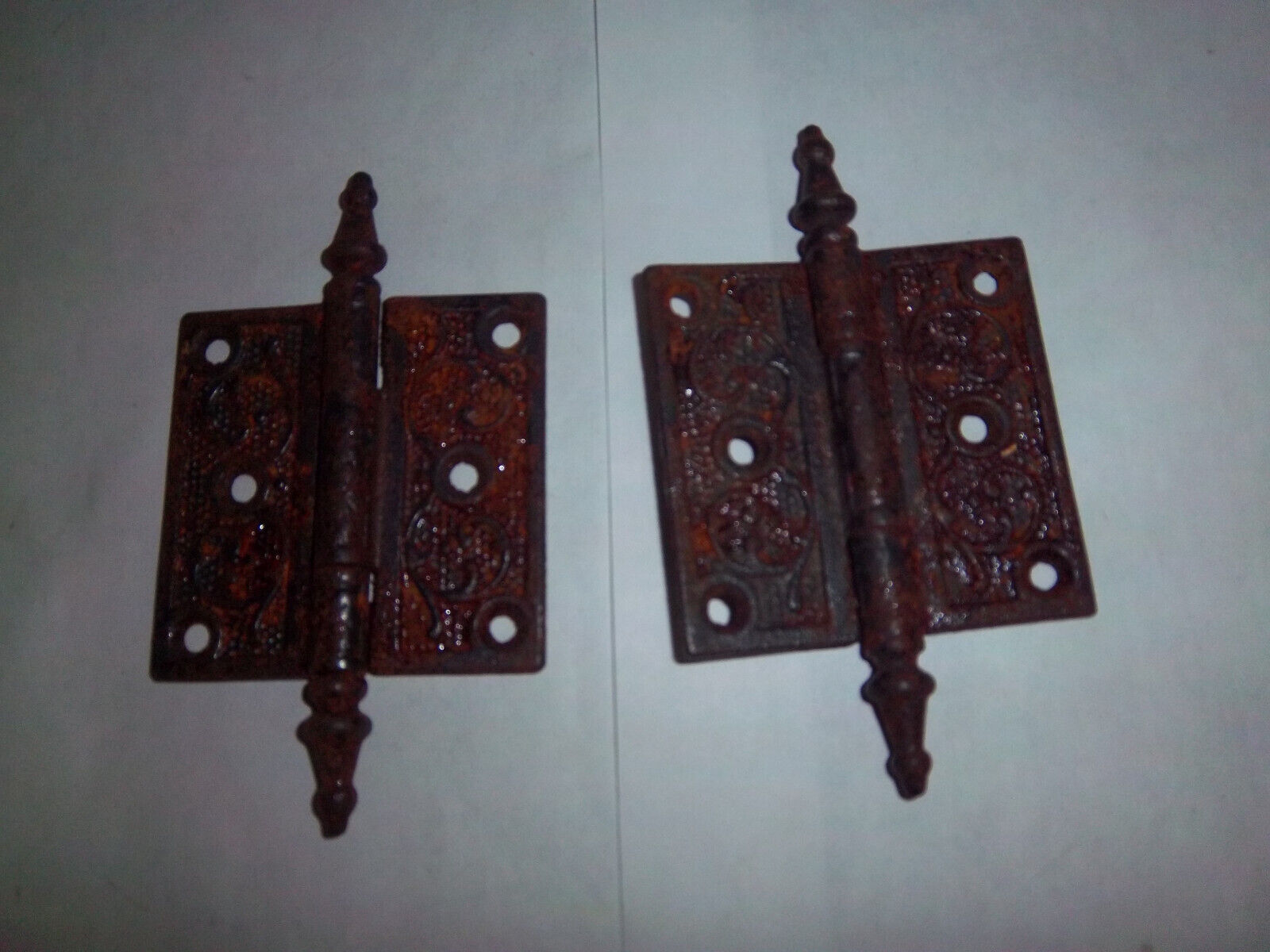 2 (two) *ornate Victorian* Antique *hinges* Good Cond *eastlake*
