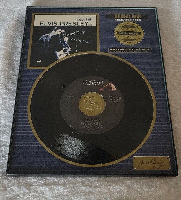 Collectors Authorized Edition Certified Platinum Record Hound Dog