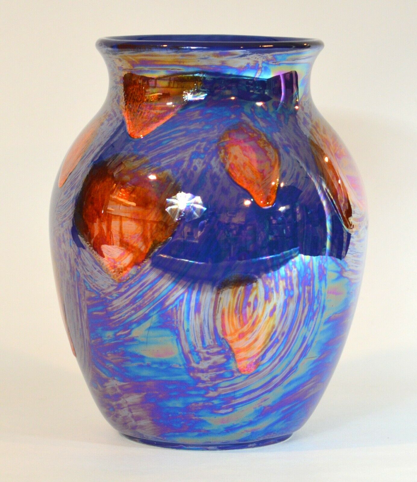 Poole Pottery Vase "living Glaze" (multi-color) Height: 9.5 In. Made In The Uk