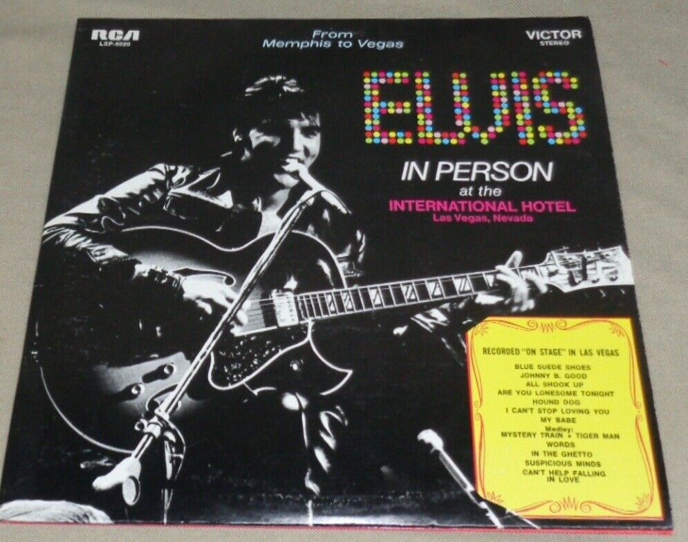 Vintage Elvis In Person Memphis To Vegas Rca Lp Record Lsp-6020