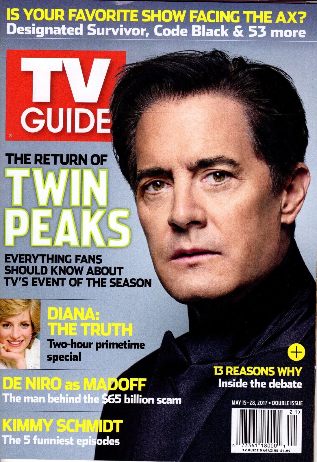 Twin Peaks Tv Guide Agent Cooper On Cover Vg