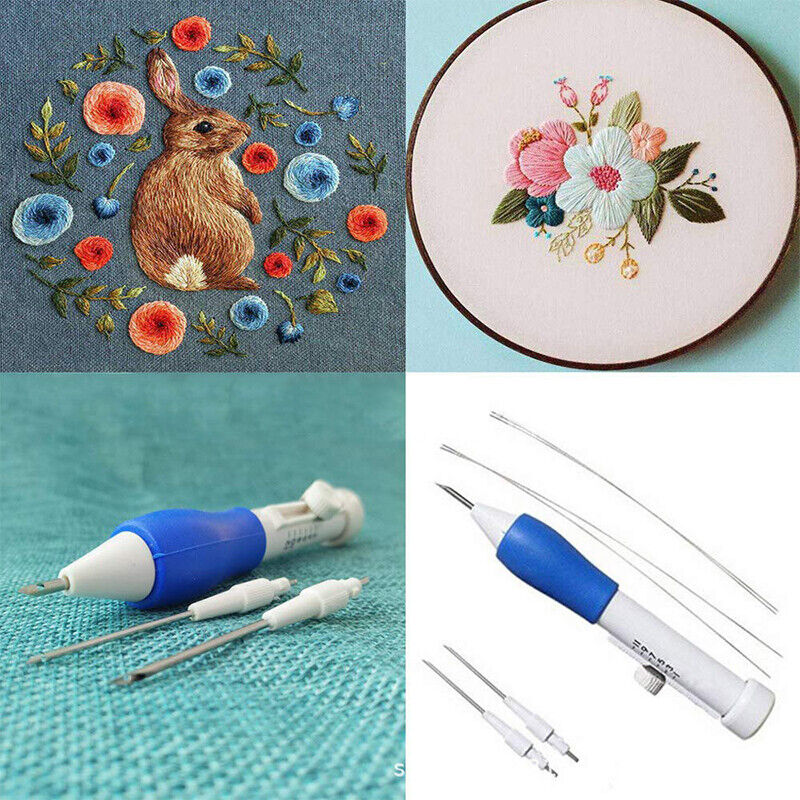 3 Needles 2 Threaders Punch Needle Set Embroidery Tool For Embroidery Nee.nn
