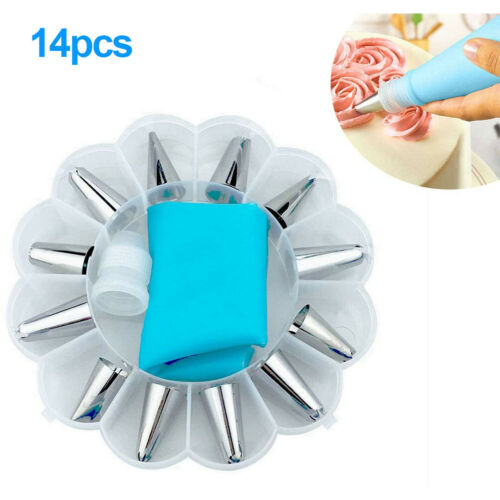 Cake Decorating Tips Set With 12 Pcs Stainless Steel Nozzle Set Diy Cake Tools