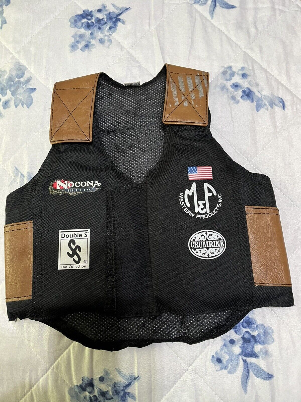 M&f Western Youth Bull Rider Vest Size Small Preowned,euc