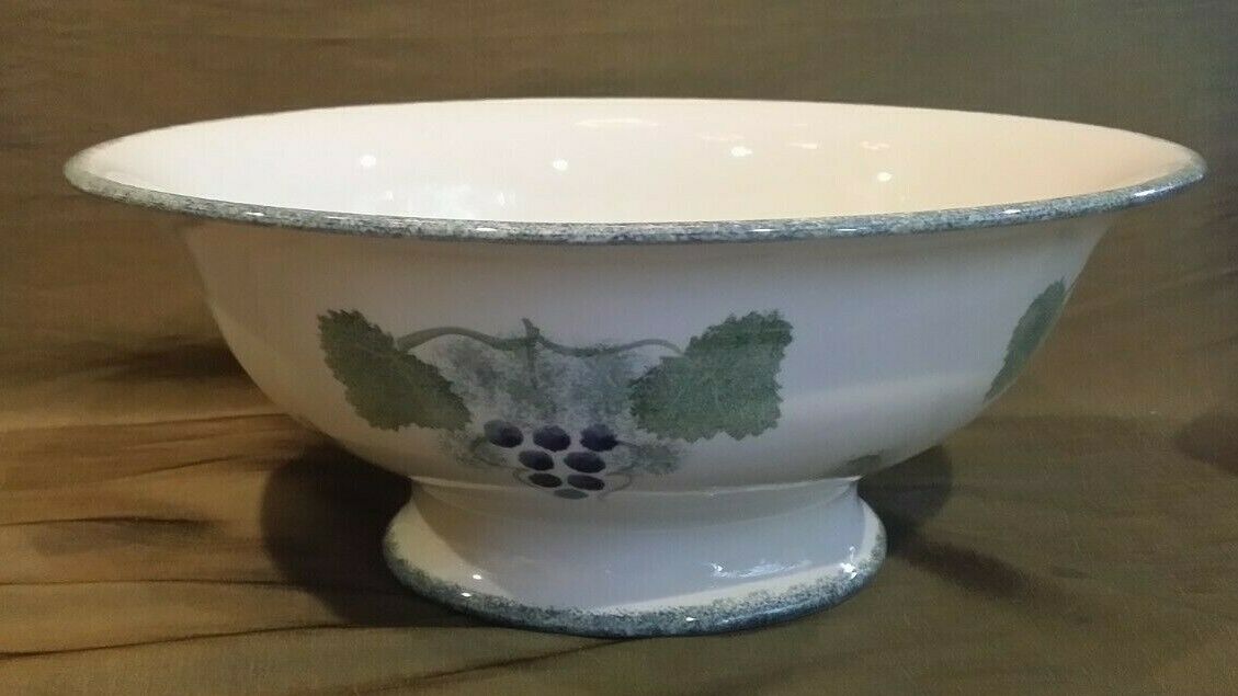 Poole Pottery England Vineyard Large Footed Serving Bowl