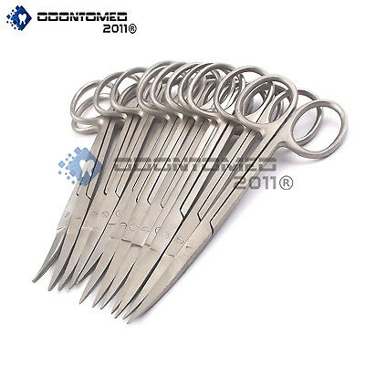 12 Iris Scissors 4.5" Curved Surgical Dental Instruments