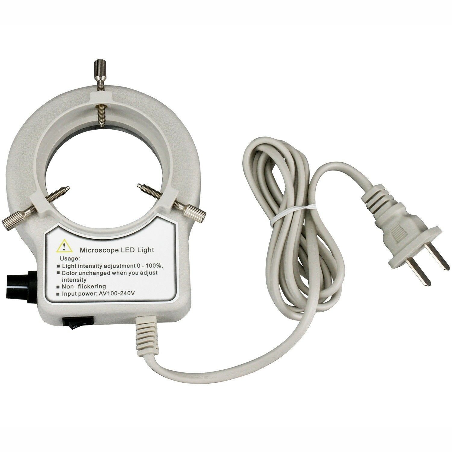 Amscope 56-led Reinforced Microscope Dimmer Ring Light W Ring Adapter 110v-240v