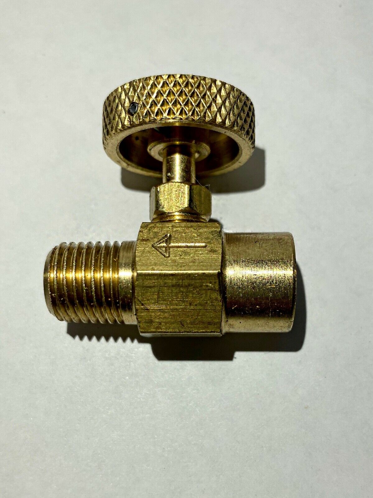 1/4" Brass Needle Valve Threaded Mxf - Regulator Fitting Propane Air Water Flame