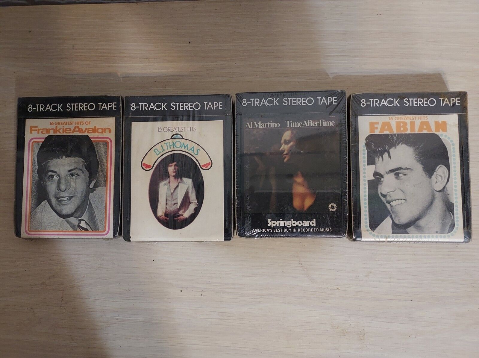 Lot Of 4 - 8 Track Tapes Factory Sealed-the 60;s- Lot#1:fabian,al Martino,f.aval