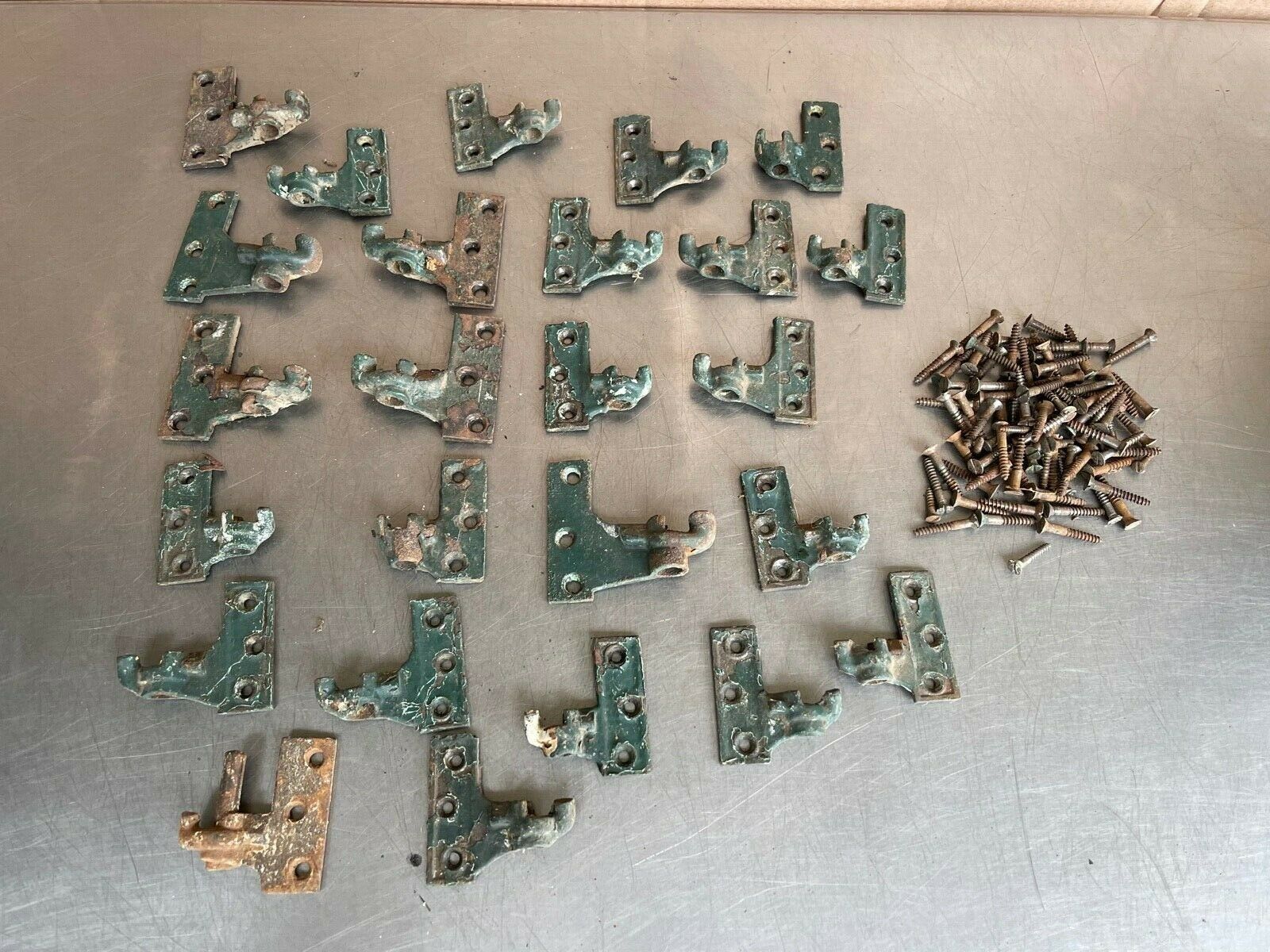 Lot Of Assorted  Architectural Salvage Shutter Hinges, Reclaimed Vintage