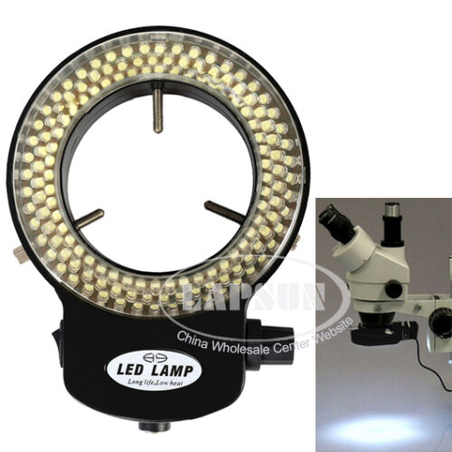 110v-240v 144 Led Bright 6500k Ring Light Microscope Illuminator Adjustable Lamp