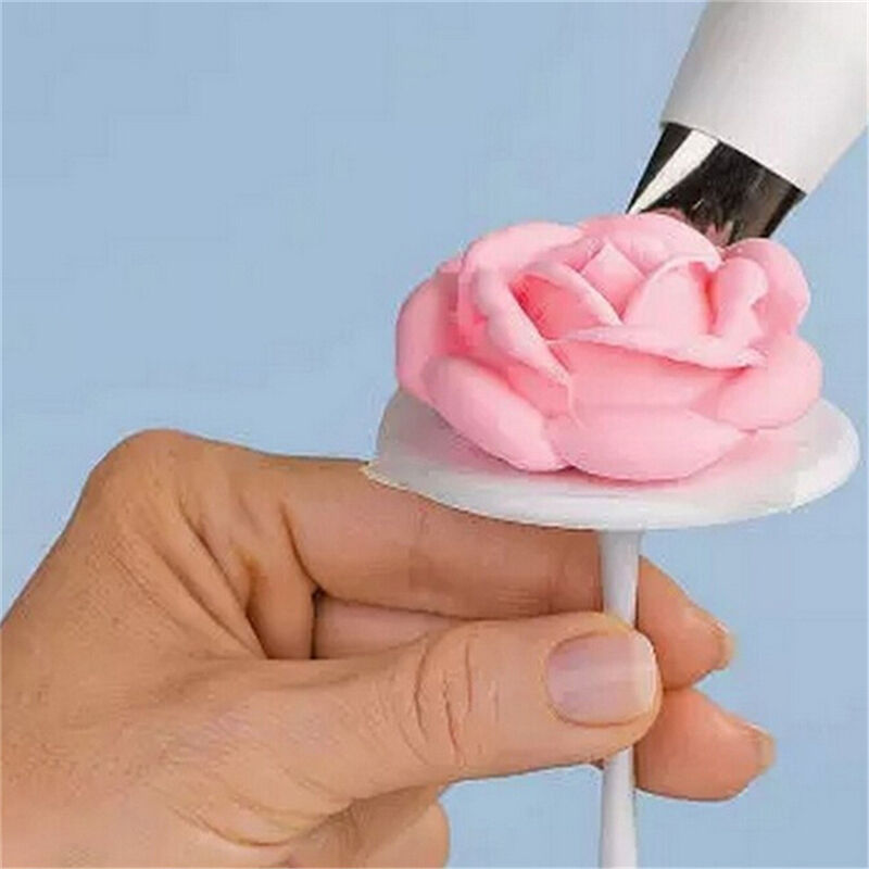 4pcs Cake Cupcake Tray Stand Flower Nails Set Icing Cream Sugarcraft Decor Hot`