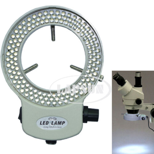 144 Led Microscope Ring Light Illuminator Adjustable Lamp White Us Eu Uk Au Plug