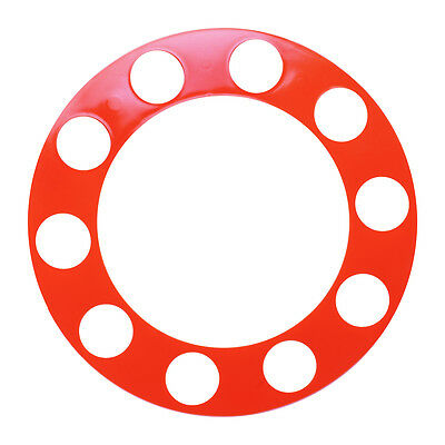 Wheel Protector Orange Plastic 10 Hole Aluminum Wheel Peterbilt Kenworth Fl