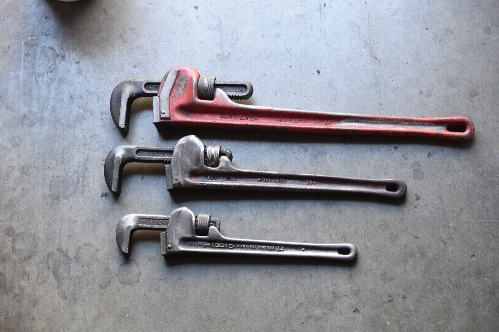 Ridgid Pipe Wrench Set 24", 18", 14"