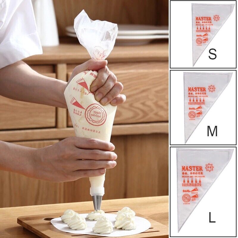 100/50/20 Pcs Disposable Pastry Bags Cake Cream Decoration Food Preparation Bags