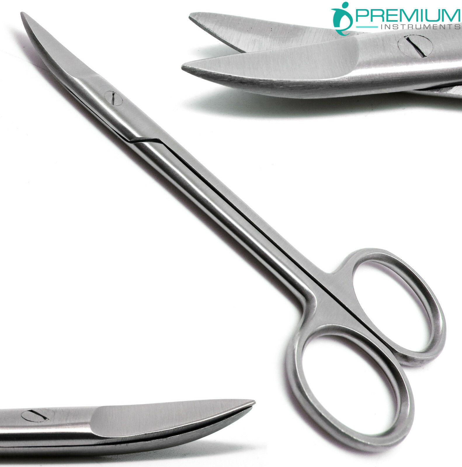 Dental Curved Crown Scissors 4.5" Wire Cutting Orthodontics Steel Instruments