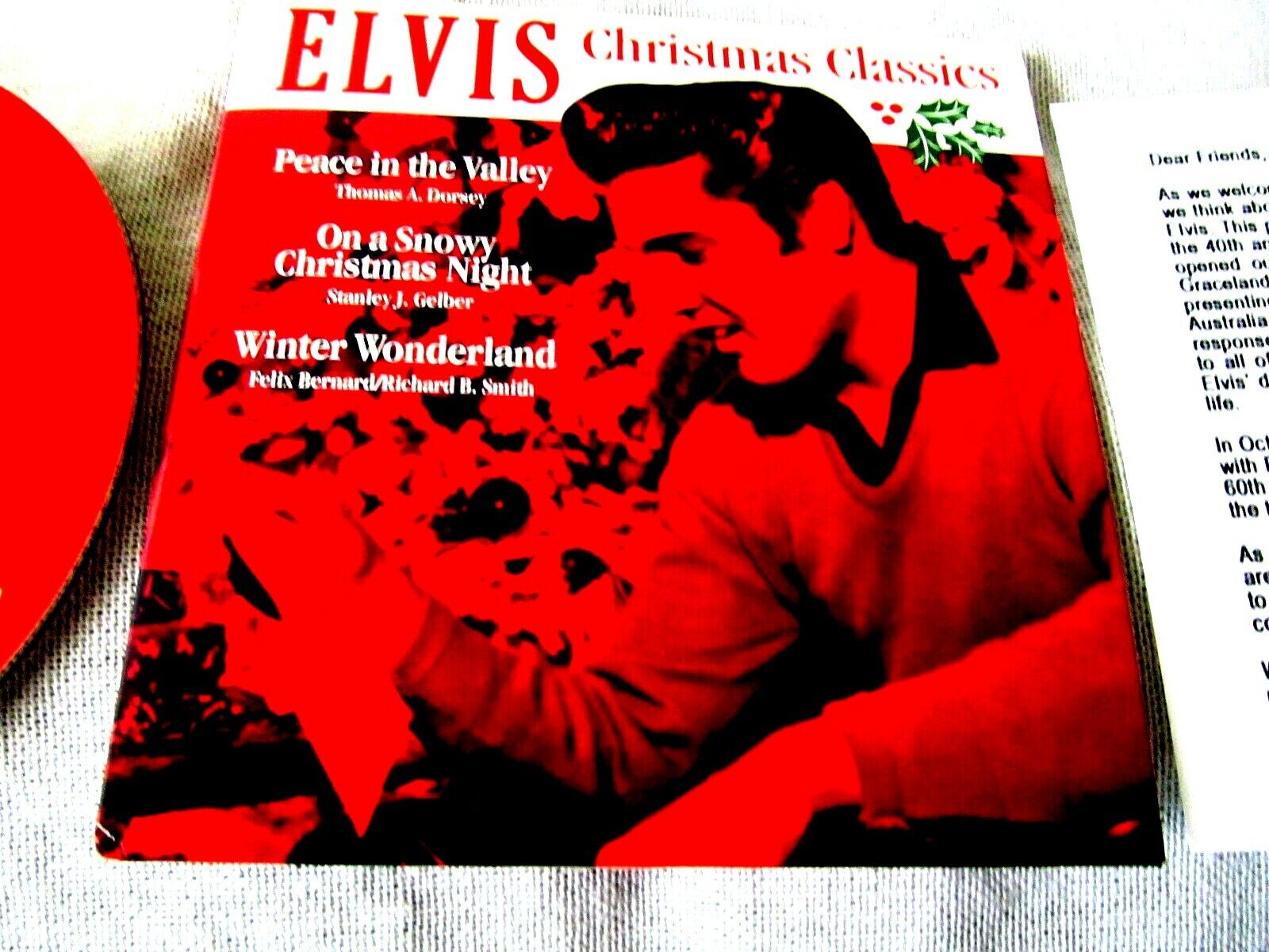 Elvis Christmas 2017 Graceland President Fan Club Promo Cd Mint Envelope Memphis