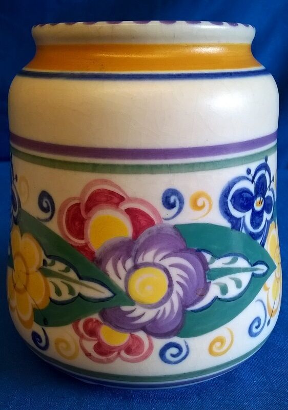 Poole Pottery Traditional En Pattern Shape 334 13cm Vase - Marjorie Batt