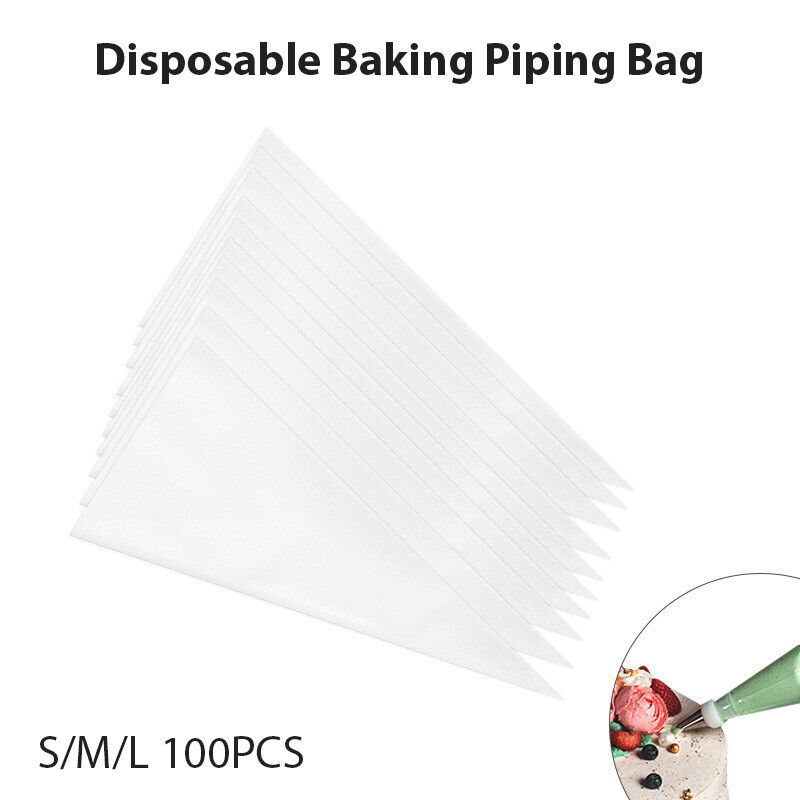 100pcs Disposable Pastry Bags Cake Cream Piping Bag Kitchen Baking Accessori Jg